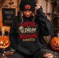 Living the Dream One Nightmare a Time Halloween graphic hoodie